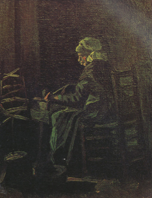 Vincent Van Gogh Peasant Woman at the Spinning Wheel (nn04)